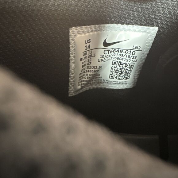 Nike Alpha Menace Pro 3 Shadow Black Football Cleats CT6649-010 Men’s 14 - Picture 6 of 6